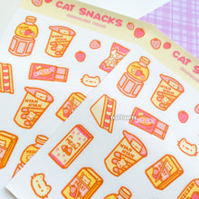 Load image into Gallery viewer, Cat Snacks Glitter Sticker Sheet
