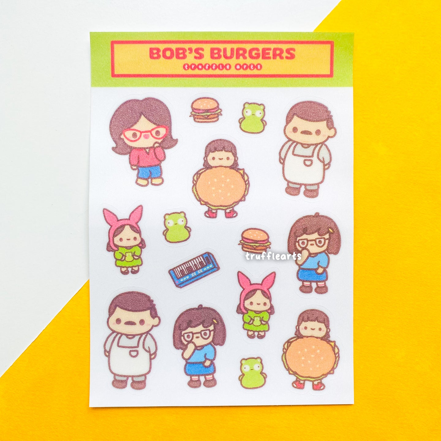Bob's Burgers Glitter Sticker Sheet