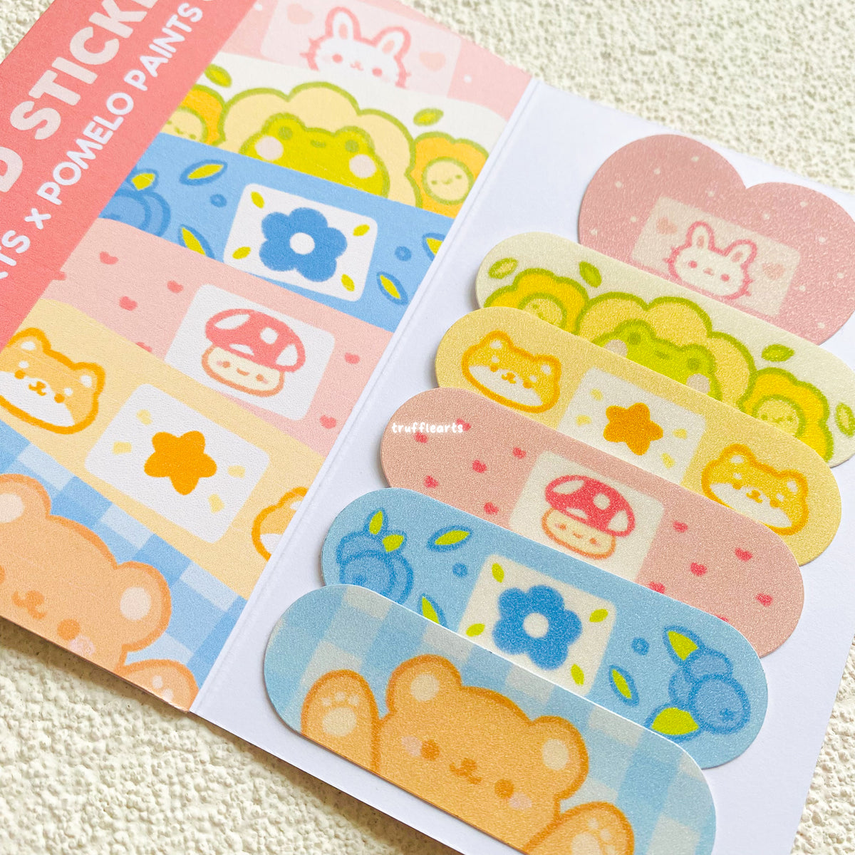 Pomelo Paints Co. Collab BandAid Sticker Pack Truffle Arts