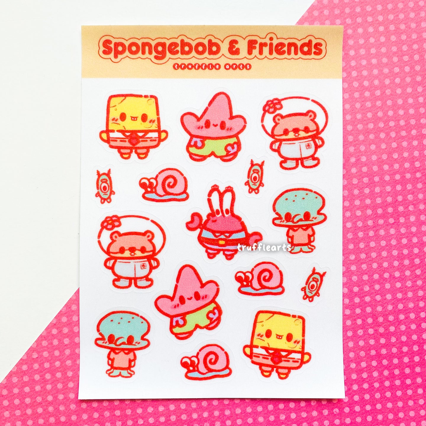 Spongebob Glitter Sticker Sheet