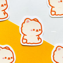 Load image into Gallery viewer, Pomeranian Sitting Glitter Vinyl Sticker
