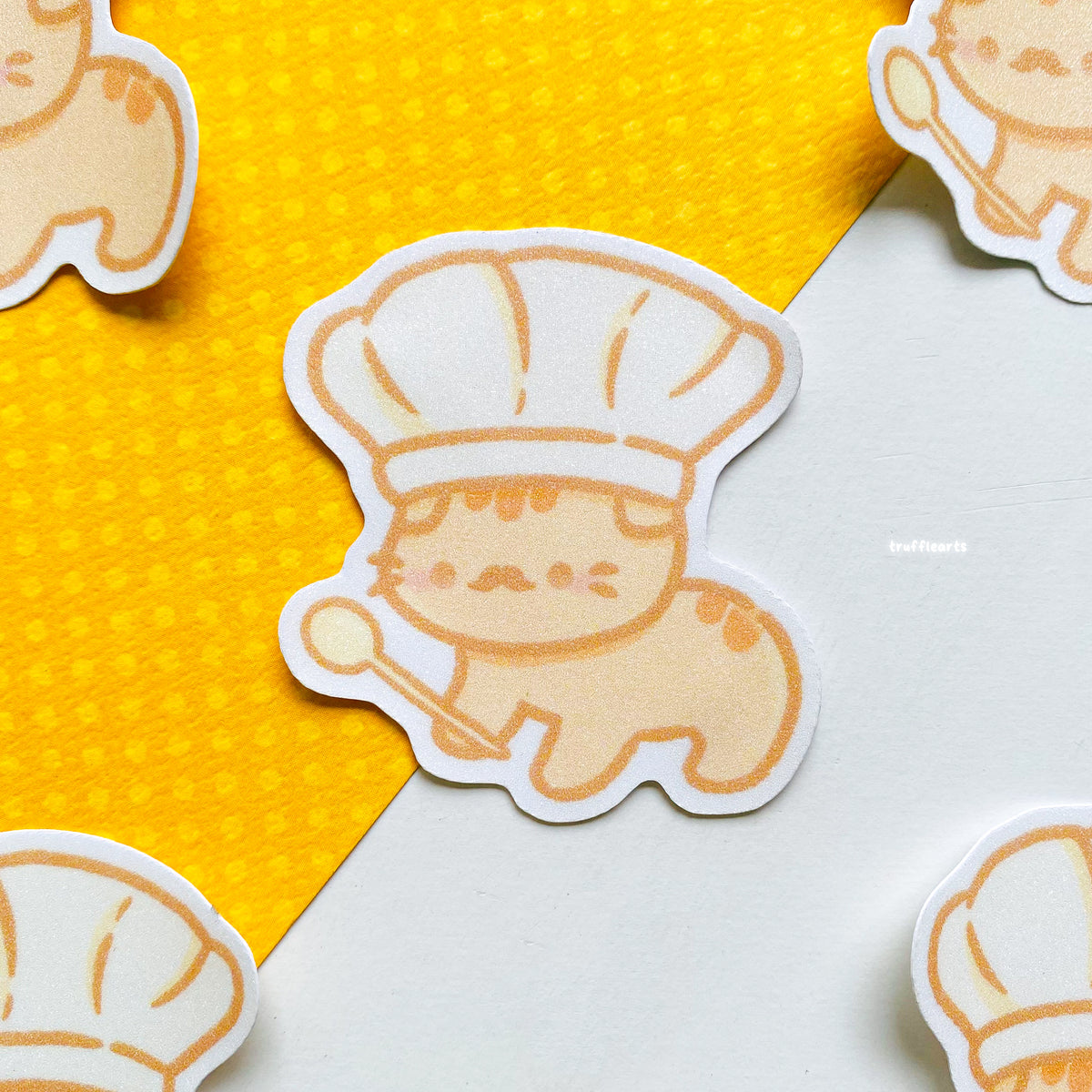 Cat Chef Glitter Vinyl Sticker – Truffle Arts