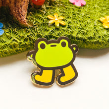 Load image into Gallery viewer, Wawa the Frog Boots Enamel Pin
