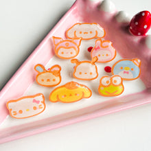 Load image into Gallery viewer, Sanrio Character Glitter Acrylic Pins
