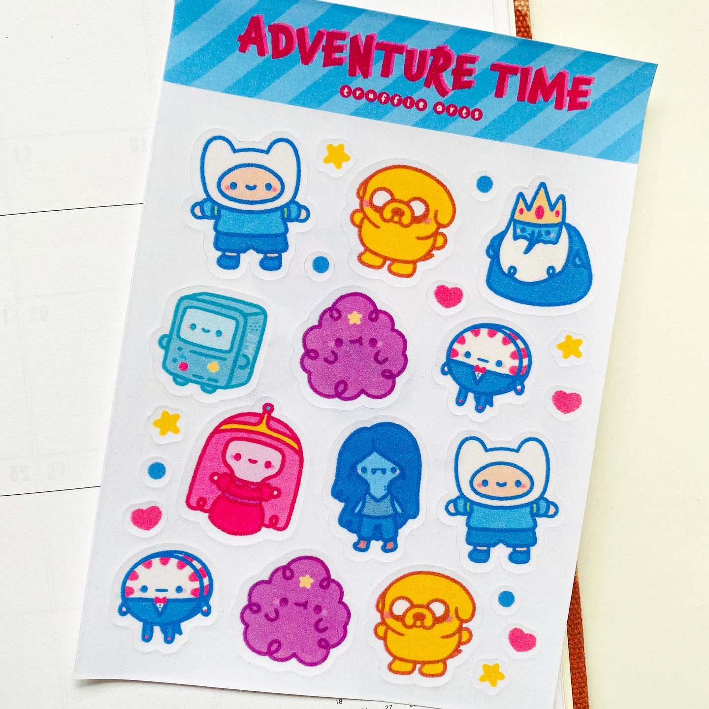 Adventure Time Glitter Sticker Sheet