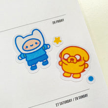 Load image into Gallery viewer, Adventure Time Glitter Sticker Sheet
