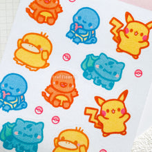 Load image into Gallery viewer, Pokemon Part 1 Glitter Sticker Sheet
