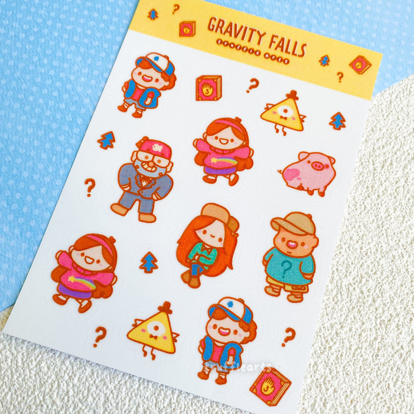 Gravity Falls Glitter Sticker Sheet
