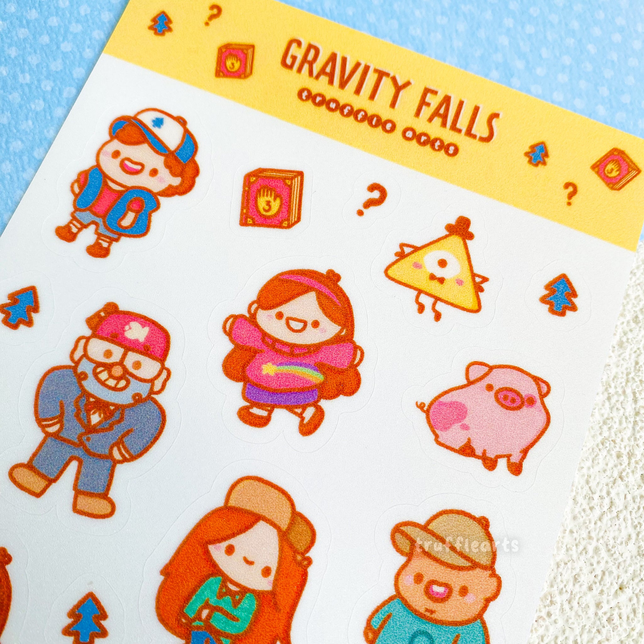 Gravity Falls Glitter Sticker Sheet – Truffle Arts