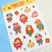 Load image into Gallery viewer, Gravity Falls Glitter Sticker Sheet
