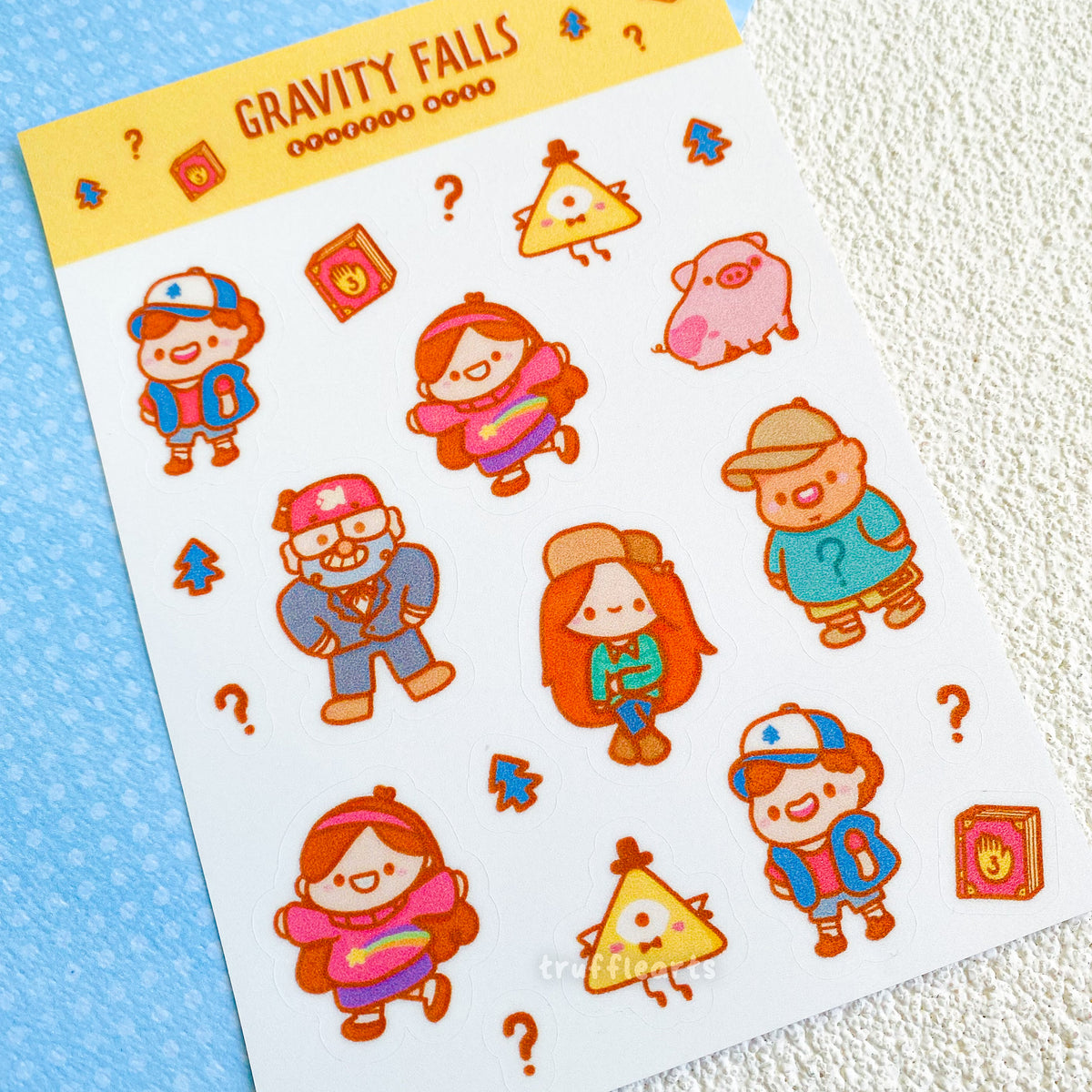 Gravity Falls Glitter Sticker Sheet – Truffle Arts