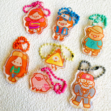 Load image into Gallery viewer, Gravity Falls Mystery Glitter Keychain
