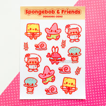 Load image into Gallery viewer, Spongebob Glitter Sticker Sheet
