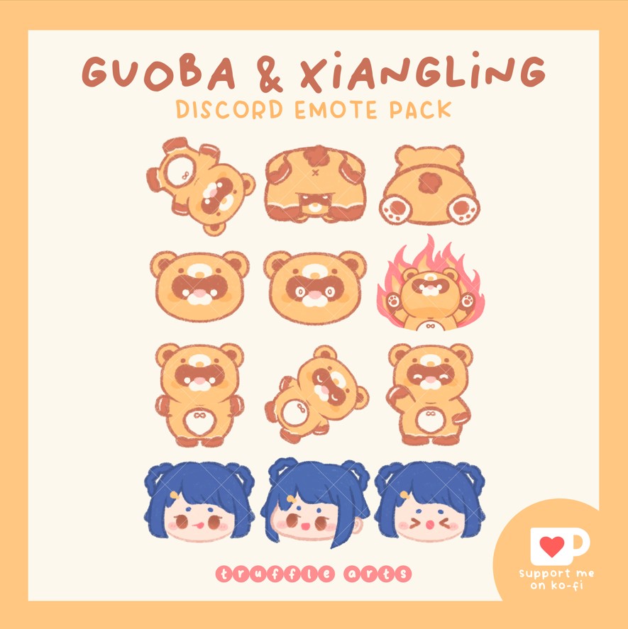 Guoba & Xiangling Discord Emote Pack